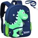 Padgene Toddler Backpacks Kids Preschool Backpack Waterproof Neoprene Animal Schoolbag Lunch backpack 3D Cartoon Mini Travel Bag for Boys Girls Ages 2-5