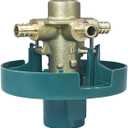 3 Ports 1/2" Crimp Ring PEX Connection Water Pressure Balancing Valve Replace FP62325PF Rough-in Valve with 1222 Faucet Cartridge+Retainer Clip+Plaster Ground for Tub/Shower Trim Kit (Brass)