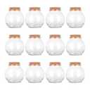 Magic Season Decorative Glass Bottles with Cork Stoppers (3.3 fl oz. Spherical Bottles / 60 Pcs)