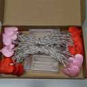 Zhanmai 2 Pcs Valentine Heart String Light Decor 10 ft 20 LEDs Heart Fairy Lights Battery Operated Room Valentines Decor for Indoor Outdoor Home Bedroom Wedding Anniversary Party