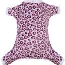 CuteBone Dog Halloween Pajamas Puppy Onesies Small Dogs Soft Pjs Coat Cat Apparel Comfy Pet Christmas Clothes Outfit Doggie Bodysuit P226S (Leopard print)