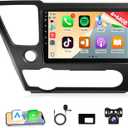 Naifay 4+64G Android 13 Car Radio for Honda Civic 2013-2017, 9inch IPS Touch Screen Stereo with Carplay Android Auto Bluetooth FM GPS WiFi SWC Camera+Can Bus MIC