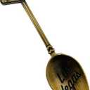 Las Vegas Souvenir Spoon in Gun Metal or Antique Brass (Antique Brass)