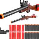 Toy Shotgun Shell ejecting Soft Bullet foam blasters pellet Ball realistic dart gun Sniper Rifle with scope cool stuff that look real Shooting Game for year old kids boys toys gift ideas (toy shotgun)