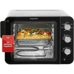 Instant Pot No Preheat Required* 4-Slice Air Fryer Toaster Oven with InstantHeat Technology, 7-in-1, Air Fry, Bake, Toast, Roast, Broil, Warm, and Make Pizza