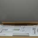 Claiks Electric Height Adjustable Stand Up Desk, 35x20 Inches Sit Stand Desk for Home Office, White Top/White Frame