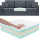 Extra Thickness 5 Layer Couch Cushion Replacement, 22"x22"x6" Sofa Cushion Replacement, Memory Foam Upholstery, Supportive & Soft Sofa Foam with Removable Cover