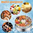 2 Sets Chilled Serving Tray for Parties 10" Shrimp Cocktail Serving Dish with Ice Tray Stainless Steel Round Iced Cooling Platter with Dip Compartment for Oysters Crawfish Fruits Seafood