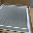 HVAC Premium 30" x 30" Cube Core Eggcrate Return Air Filter Grille for 1" Filter - Aluminum - White [Outer Dimensions: 32.5" x 32.5]