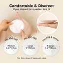 Organic Nursing Pads - 14 Washable Breast Pads for Breastfeeding, Wash Bag, Viscose Derived from Bamboo Reusable Nipple Covers for Breastfeeding Essentials, Soft & Absorbent(Soft White, L 5")