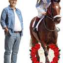 5pcs Cardboard People Horse and Jockey 150th Standee Life Size Cardboard Cutout Standup, 85 inches x 31