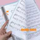 MUDOR Sheet Music Folder for Sheet Music Page 8.5X 11 Inches, Sheet Music Holder Allow Annotations, Eliminate Glare, 60 Pages Spiral Sheet Music Binder Organizer, Sheet Music Storage (Black)