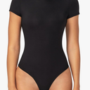Sunzel Bodysuits for Women with Tummy Control- Crew Neck Short Sleeve Thong Body Suits Sexy Compression T shirts Tops Medium
