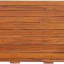 Utoplike Teak Bath Mat, Large Wood Shower Mats for Bathroom, 31.7"x17.9" Sturdy Floor Mat for Indoor Spa or Outdoor