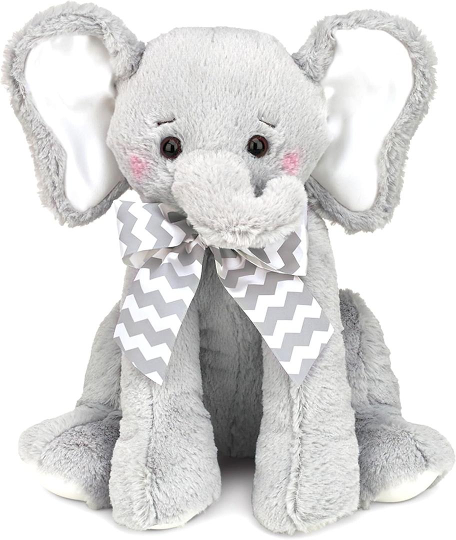 Bearington Baby Lil' Spout Lullaby Animated Musical Plush Stuffed Animal Gray Elephant 13" (13" Lil' Spout)