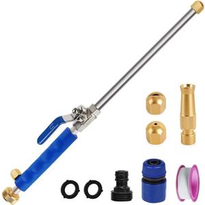 Jet Nozzle High Pressure Hose Nozzle Hydro Nozzle, Power Washer Wand for Garden Hose with 3 Different Nozzles Washer Gun for Patio Car Pet Cleaning