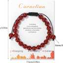 Healing Crystal Bracelet for Women 8mm Natural Stone Crystal Beaded Bracelets Adjustable Handmade Gemstone Bracelet Healing Jewelry Mother's Day Gifts for Women
