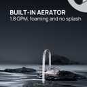 Leak-Free Kitchen Faucet Wall Mount 4" Center, Commercial Sink Faucet for Restaurant Triple 3 Compartment Sink, 3-1/2 Gooseneck 2 Hole Industrial Laundry Bar Hand Sink Faucet, Brass