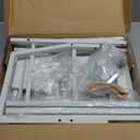 Furnulem White Nightstand with 3 Drawers and 2-Tier Shelf, Small Night Stand End Table Side Furniture, Fabric Storage Organizer for Bedroom, Closet, Hallway, Nursery, Sturdy Steel Frame, Wood Top