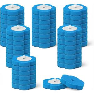 Disposable Toilet Brush for Bathroom Cleaning, Deep Cleaning Toilet Bowl Cleaner with Replaceable Heads, Hygienic Storage Design,House Warming Gifts New Home (Replacement Heads - 24pcs Blue)