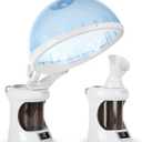 Hair Steamer 2 in 1 Ozone Facial Steamer, Design for Use at Home or Salon | Hair Steamer Humidifier for Deep Conditioning,Face Steamer for Deep Cleaning, Tabletop Nano Ionic Hair&Face Steam with Ozone