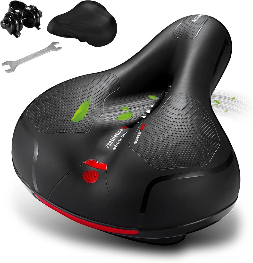 Comfortable Seat Cushion for Men Women with Dual Shock Absorbing Ball Memory Foam Waterproof Wide Bicycle Saddle Fit for Road Bikes Comfortable Seat Cushion for Men Women with Dual Shock Absorbing Ball Memory Foam Waterproof Wide Bicycle Saddle Fit for Road Bikes