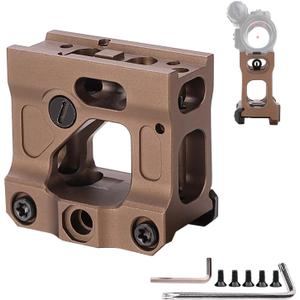 Phoking Red Dot Riser Mount Picatinny Riser Mounts for T1 T2 H1 H2 Optic Sight Accepts All Footprint Optics (Tan)