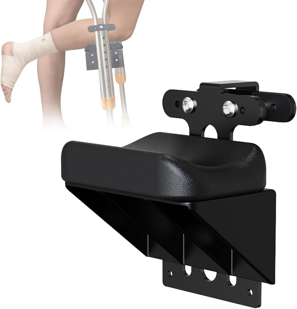 Crutch Knee Rest - Adjustable Leg Support for After Knee Post Operative Recovery Injury Relief Pain, Fracture Assist for Handicap Elderly Disabled