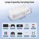 FIWWAT Carrying Case for Nintendo Switch 2 2025, 12 Game Card Slots, Large Capacity Hard Travel Protective Case for Switch 2 Console Accessories Pro Controller, Dock, White