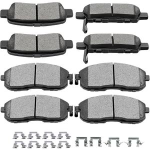 SCITOO Ceramic Front Rear Disc Brake Pad Set fit For 2003-2005 For Infiniti For G35, For Nissan For 350Z | For Altima | For Juke | For Sentra