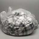 10 Pieces Plaid Blankets Bulk 50 x 60 Inch (Black, White)