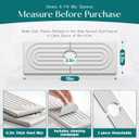 eormoe Faucet Mat for Kitchen Sink - Wider Diatomite Fast Drying Stone Sink Tray, Super Absorbent, Prevents Moisture Buildup - Faucet Splash Guard for Bathroom Counter (Light Grey, 15x5.3inch)