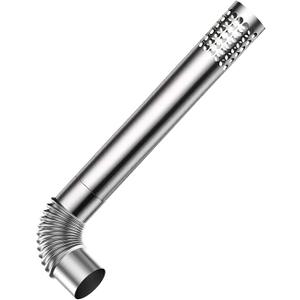 Ranein 4" OD Stainless Steel Tankless Water Heater Vent Pipe Kit, includes Elbow, 23.6" Horizontal Perforated Termination Pipe, and Chimney Rain Cap