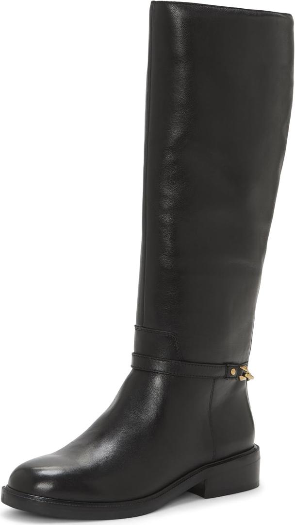 Vince Camuto Women's Adria Ankle Link Knee High Riding Boot, Black, 12