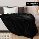 Utopia Bedding Fleece Blanket California King Size Black 300GSM Luxury Fuzzy Soft Anti-Static Microfiber Bed Blanket (102x96 Inch)