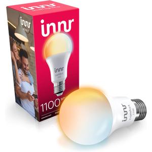 innr Smart Light Bulbs, A19 Zigbee, Works with Philips Hue* and Alexa (Bridge Required), Warm to Cool White, Dimmable, E26 LED Bulb 75 Watt, Soft White Light, 1140lm, 1-Pack