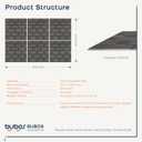 BUBOS 6 Pack Faux Wood Wall Panel,23.6"x23.6" Peel and Stick Acousitc Panel