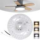5.1inch Ceiling Fan LED Light Replacement, 24W 2100Lm Ceiling Fan Light kit,3CCT 3000K/4000K/5000K Dimmable LED Engine Retrofit kit for Ceiling Light, Pendant-1Pack
