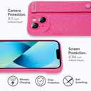 MOWIME Compatible with iPhone 17 Pro Max Case with Finger Strap, Cheetah Print Shockproof Soft TPU Protective Cover for Women Girls, Slim Anti Scratch Case for iPhone 17 Pro Max 6.9 Inch, Hot Pink
