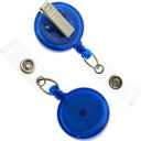 25 Pack - Translucent Retractable ID Badge Reels with Alligator Swivel Clip - Colorful Badge Holder Blanks with Swivel Clips for Nurses, Teacher, and Office Employees by Specialist ID (Royal Blue)