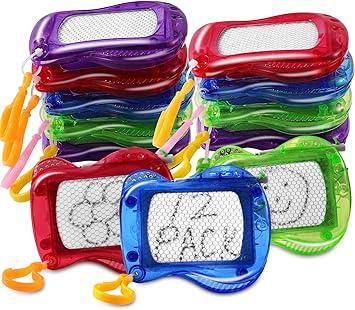 12 Pcs Mini Magnetic Drawing Board for Kids, Backpack Keychain Clip Drawing Boards, Perfect for Kids Art Supplies & Party Favors