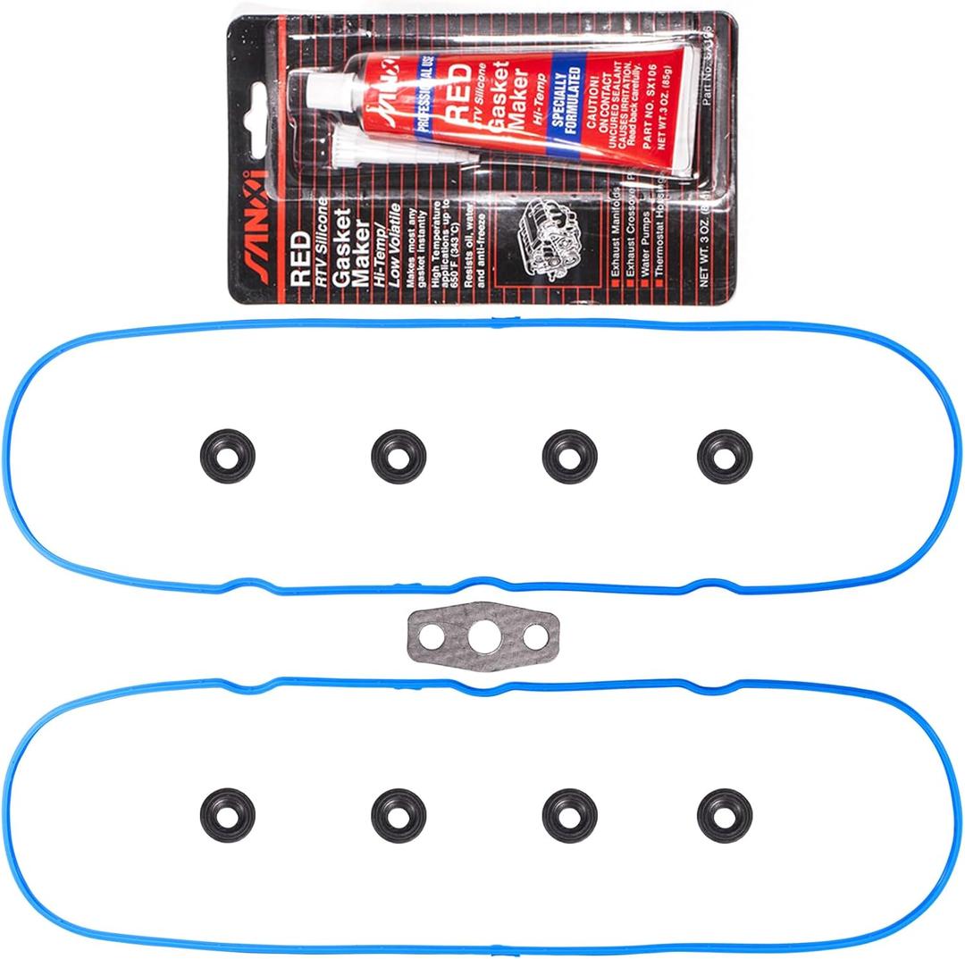 12637683 VS50504R for Chevy LS1 Silverado Valve Cover Gasket&Gasket Maker 3oz 1500 2500 3500,Suburban,Tahoe,Trailblazer,GMC Sierra,Yukon,Envoy,Cadillac Escalade 4.8L 5.3L 6.0L 6.2L,VS50504R1