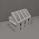 Farmlyn Creek Small Wooden Utensil Holder with 5 Slots for Fork, Knife, and Spoons, Silverware Holder for Countertop, Kitchen Organization, Home, RV, Camper, and Office (White, 7x5.25x6.5 in)