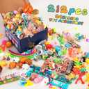 212 Pcs Party Favors for Kids, Bulk Prize Box Toys for Kids Classroom Elementary, Goodie Bags Stuffers for Ages 4-8 8-12, Easter Egg Fillers, Pinata Stuffers, Treasure Chest Small Toys, Birthday Gifts