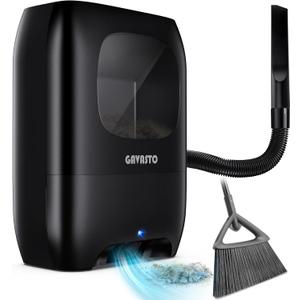 Pro Touchless Vacuum Automatic Dustpan - Ultra Fast & Powerful - Great for Sweeping Salon Pet Hair Food Dirt Kitchen, Canister Vacuum Cleaner Trash Can, Bagless, Auto Sensors, 1500 Watt-Black