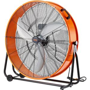 VEVOR Drum Fan, 30 Inch 13000 CFM High Velocity Heavy Duty Floor Shop Fan, 3-Speed, 5ft Cord, 360Adjustable Tilting, Commercial Industrial Use for Warehouse, Workshop, Factory, Basement
