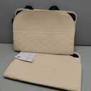 Seat Back Protectors for Kids, Car Kick Mats for Back of Front Seats with Large Pocket Organizer, Waterproof, Protects Against Dirt, Scuffs & Scratches, Fits Most Vehicles, 2PCS (Beige)