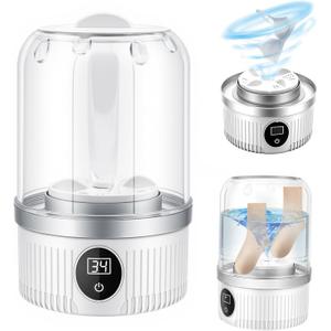 Portable Washing Machine, Underwear Washer, Small Washing Machines, Mini Washing Rechargeable Cordless Washing-Machine, Laundry Cup for Bra, Underwear, Socks (1.2 L capacity)