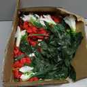 Cemetery Flowers 2pack Cemetery Decorations for Grave Funeral Flowers Artificial Lily Gladiolus Cemetery Flowers for Grave Graveyard Memorial Flowers for Gravesite Cemetery Headstones -Red and White