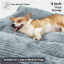 Big Dog Bed for Large Sized Dogs - Dog Crate Pad Removable Washable Cover, Non-Slip Bottom, Pet Mat Comfort Cushion for Joint Relief, Deep Sleep & Home Decor